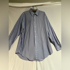 Polo Ralph Lauren, men’s size XL, 16 1/2-35, button down,blue shirt, 100% cotton